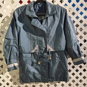 Fleet Street, vintage, 80s, 90s, teal seafoam, auqa, windbreaker, size XS